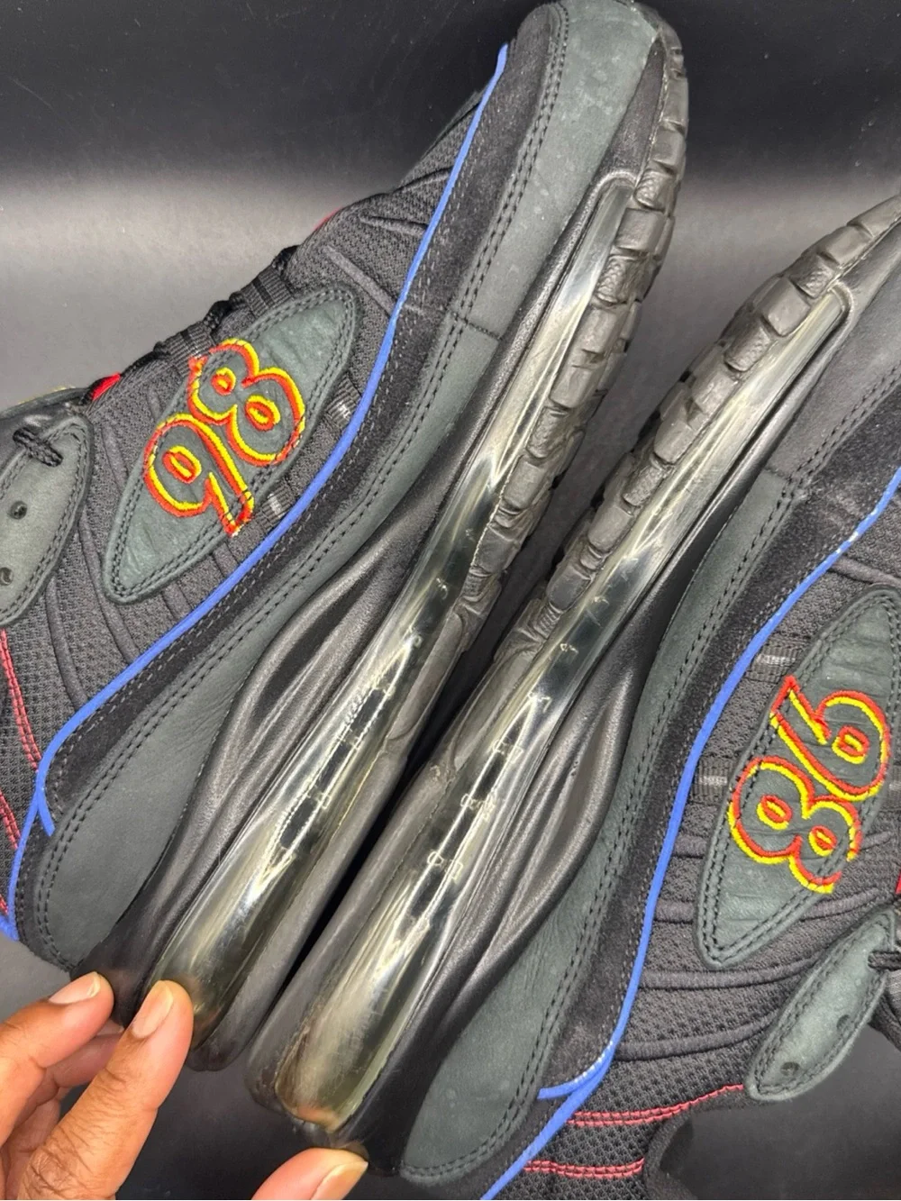 Size 7.5 - Nike Air Max 98 98 Graphics, CD1537-001, Clean, No Box, Good Cond